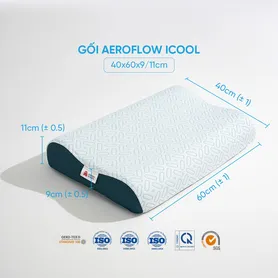 Gối foam Aeroflow iCool làm mát công thái học
