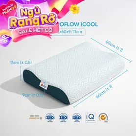 Gối foam Aeroflow iCool làm mát công thái học