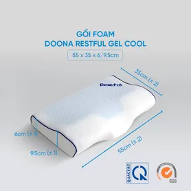 Gối foam Doona Restful công thái học giảm đau cổ vai gáy