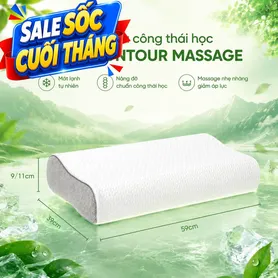 Gối cao su Gummi Contour giảm nhức mỏi, massage cổ vai gáy