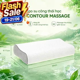 Gối cao su Gummi Contour giảm nhức mỏi, massage cổ vai gáy