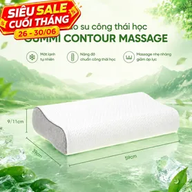 Gối cao su Gummi Contour giảm nhức mỏi, massage cổ vai gáy