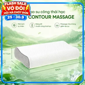 Gối cao su Gummi Contour giảm nhức mỏi, massage cổ vai gáy