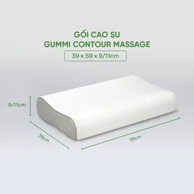 Gối cao su Gummi Contour Massage 100% thiên nhiên công thái học