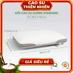 Gối cao su Gummi Standard 100% thiên nhiên thoáng khí