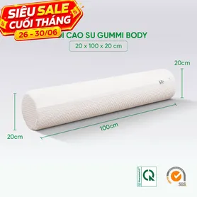 Gối ôm Cao su Gummi Body 100% thiên nhiên thoáng mát