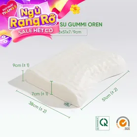 Gối cao su Gummi Oren 100% thiên nhiên massage cổ vai gáy