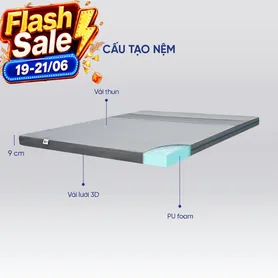 (Hàng xả tồn) Nệm foam Goodnight Osaka
