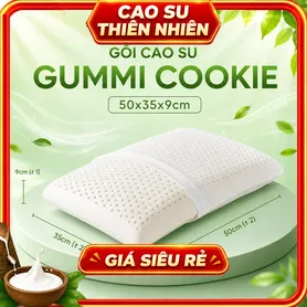 Gối cao su Gummi Cookie 100% thiên nhiên nâng đỡ, giảm căng cơ