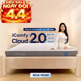 Nệm foam Comfy Cloud 2.0 siêu đàn hồi dày 15cm
