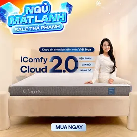Nệm foam Comfy Cloud 2.0 siêu đàn hồi dày 15cm