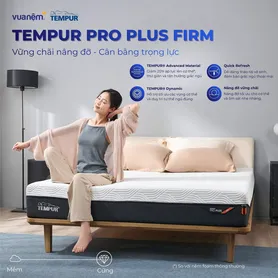 (Phiên bản giới hạn) Nệm Foam Tempur Pro Plus Firm cân bằng trọng lực dày 25cm