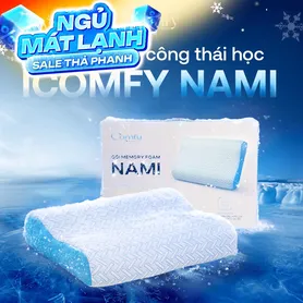 [BST Ngủ Mát] Gối foam Comfy Nami Băng Lạnh Công Thái Học