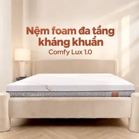 Nệm foam làm mát, kháng khuẩn nâng đỡ 5 vùng Comfy Lux 1.0