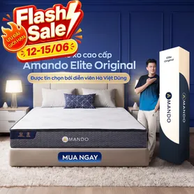 Nệm lò xo Amando Elite Original túi độc lập tiêu chuẩn khách sạn 5 sao dày 23cm