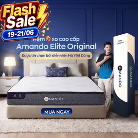 Nệm lò xo Amando Elite Original túi độc lập tiêu chuẩn khách sạn 5 sao dày 23cm