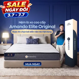 Nệm lò xo Amando Elite Original túi độc lập tiêu chuẩn khách sạn 5 sao dày 23cm