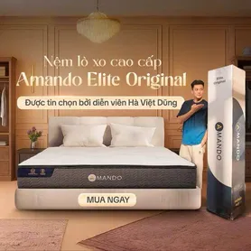 Nệm lò xo Amando Elite Original túi độc lập tiêu chuẩn khách sạn 5 sao dày 23cm