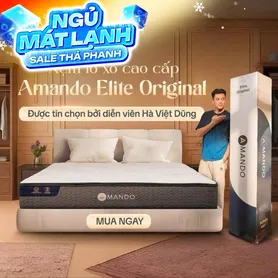 Nệm lò xo Amando Elite Original túi độc lập tiêu chuẩn khách sạn 5 sao dày 23cm