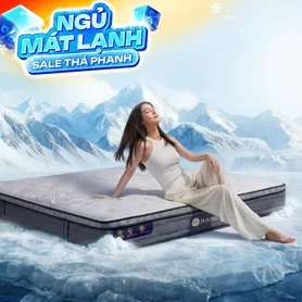Nệm lò xo túi độc lập Amando Elite Plus ngủ mát, êm sâu dày 25cm