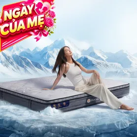 Nệm lò xo túi độc lập Amando Elite Plus ngủ mát, êm sâu dày 25cm
