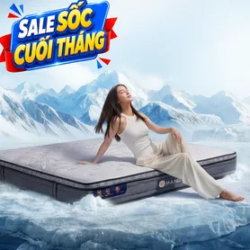 Nệm lò xo túi độc lập Amando Elite Plus ngủ mát, êm sâu dày 25cm