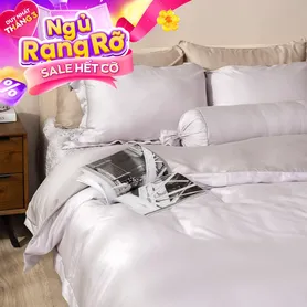 Bộ chăn ga chun chần lụa tencel cao cấp Amando Élan 5 chi tiết (TC001 và TC005)