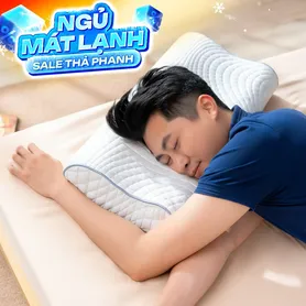 Gối foam Goodnight Nori 1.0 lượn sóng nâng đỡ cổ vai gáy