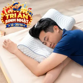 Gối foam Goodnight Nori 1.0 lượn sóng nâng đỡ cổ vai gáy