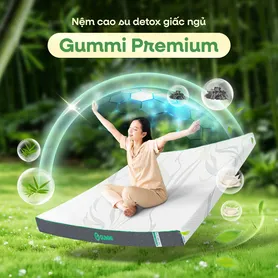 Nệm cao su thiên nhiên Gummi Premium detox giấc ngủ