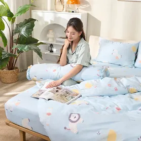 Bộ ga chun sợi gỗ thiên nhiên tencel Amando Aleena 4 chi tiết