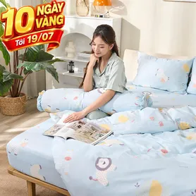Bộ ga chun sợi gỗ thiên nhiên tencel Amando Aleena 4 chi tiết