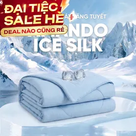Chăn băng tuyết Amando Ice Silk mỏng nhẹ, giải nhiệt mùa hè