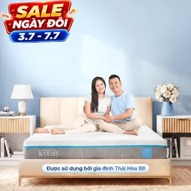 [BST Ngủ Mát] Nệm foam iComfy Coolax đa tầng thoáng mát, massage thư giãn dày 15cm