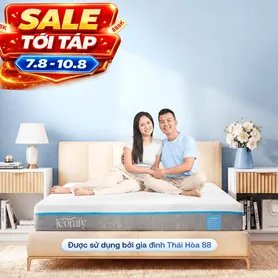 [BST Ngủ Mát] Nệm foam iComfy Coolax đa tầng thoáng mát, massage thư giãn dày 15cm