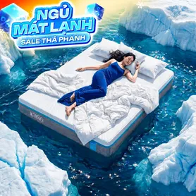 [BST Ngủ Mát] Nệm foam iComfy Coolax Mát Sâu Đa Tầng Massage Dày 15cm