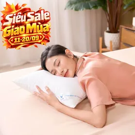 Gối lông vũ nhân tạo Goodnight Mochi siêu êm chuẩn khách sạn 5 sao