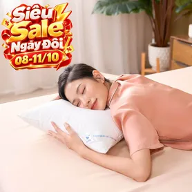 Gối lông vũ nhân tạo Goodnight Mochi siêu êm chuẩn khách sạn 5 sao