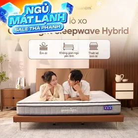 Nệm lò xo Goodnight SleepWave Hybrid (Sleep Wave 4.0) giảm tiếng ồn dày 20cm