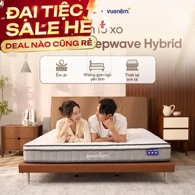 Nệm lò xo Goodnight SleepWave Hybrid (Sleep Wave 4.0) giảm tiếng ồn dày 20cm