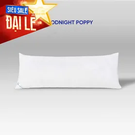 Gối ôm êm ái hiện đại Goodnight Poppy chuẩn công thái học, phù hợp với cơ thể người Việt (BST Ngủ Mát)