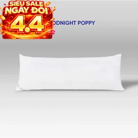Gối ôm êm ái hiện đại Goodnight Poppy chuẩn công thái học, phù hợp với cơ thể người Việt (BST Ngủ Mát)