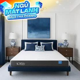 [BST Ngủ Mát] Nệm foam iComfy Coolax Plus Băng Lạnh Đa Tầng Dày 20cm