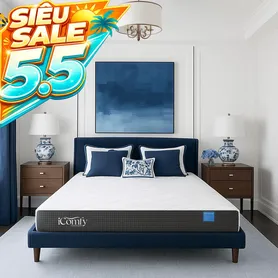 [BST Ngủ Mát] Nệm foam iComfy Coolax Plus Băng Lạnh Đa Tầng Dày 20cm