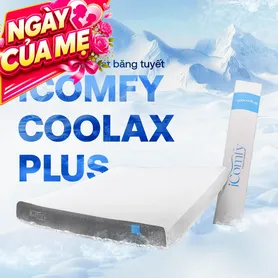 [BST Ngủ Mát] Nệm foam iComfy Coolax Plus Băng Lạnh Đa Tầng Dày 20cm