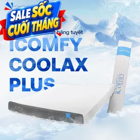 [BST Ngủ Mát] Nệm foam iComfy Coolax Plus Băng Lạnh Đa Tầng Dày 20cm
