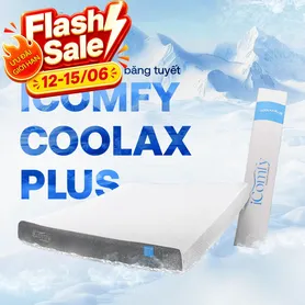 [BST Ngủ Mát] Nệm foam iComfy Coolax Plus Băng Lạnh Đa Tầng Dày 20cm