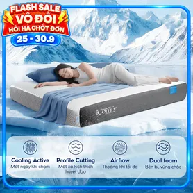 [BST Ngủ Mát] Nệm foam iComfy Coolax Plus Băng Lạnh Đa Tầng Dày 20cm