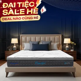 [Mới - Độc quyền] Nệm lò xo túi độc lập 3 vùng Dunlopillo de.Stress Powerful
