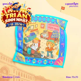 Khăn Goodnight Bandana lụa latin phiên bản linh vật